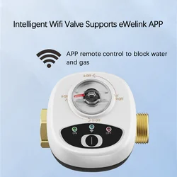 Smart Home Valvola intelligente DN15 DN20 DN25 Spegnimento gas acqua WIFI APP Controllo Valvola a sfera automatizzata wireless Funziona con eWeLink