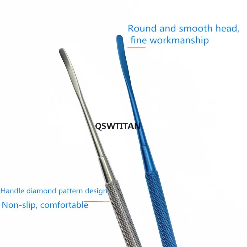 185mm Titanium alloy Freer periosteal elevator double-ended ophthalmic surgical instruments round handle