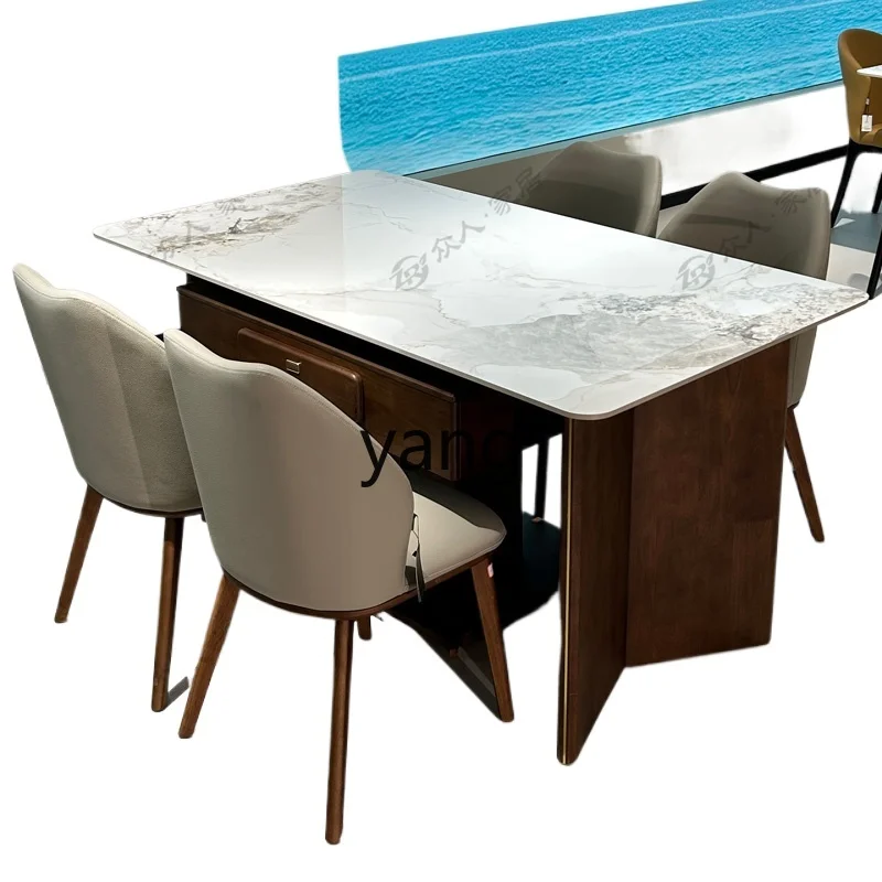 

LMM modern solid wood mahjong table dining table dual-purpose automatic integrated household long