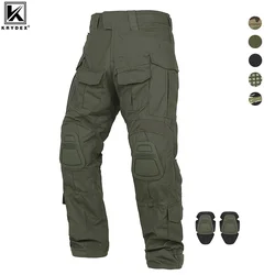 KRYDEX Tactical Combat Pants Hunting Outdoor Sports Hiking Clothes Trousers with knee Pads MC Tiger Stripes Pant