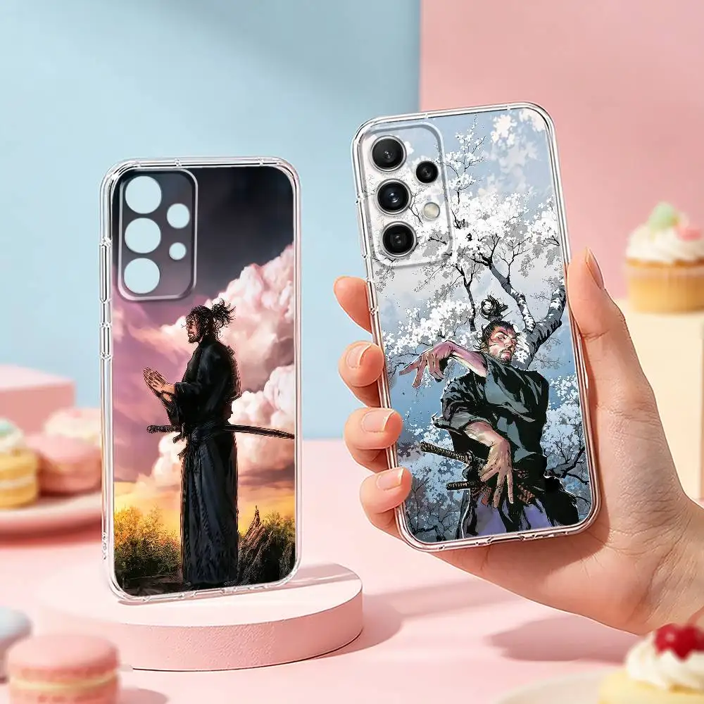 M-Miyamoto Musashi phone Case For Samsung S25,24,21,22,23,30,Ultra,20,Plus,Fe,Lite,Note Transparent Cover