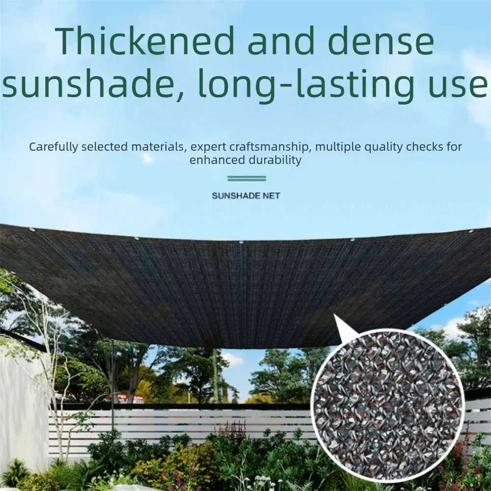 Multi-Sized Edge-Perforated Sunshade Net High-Density Extra-Large Outdoor Canopy Breathable Durable Sun Shade Cloth Patio