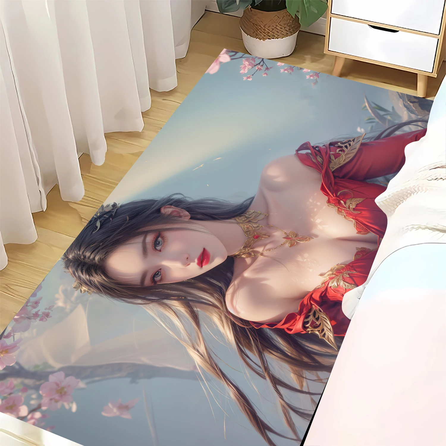 Sexy Anime Medusa Series Bedroom Floor Beach Mat Flannel Sponge Absorbent Fabric Printed Door Mat Floor Mat Room Decoration