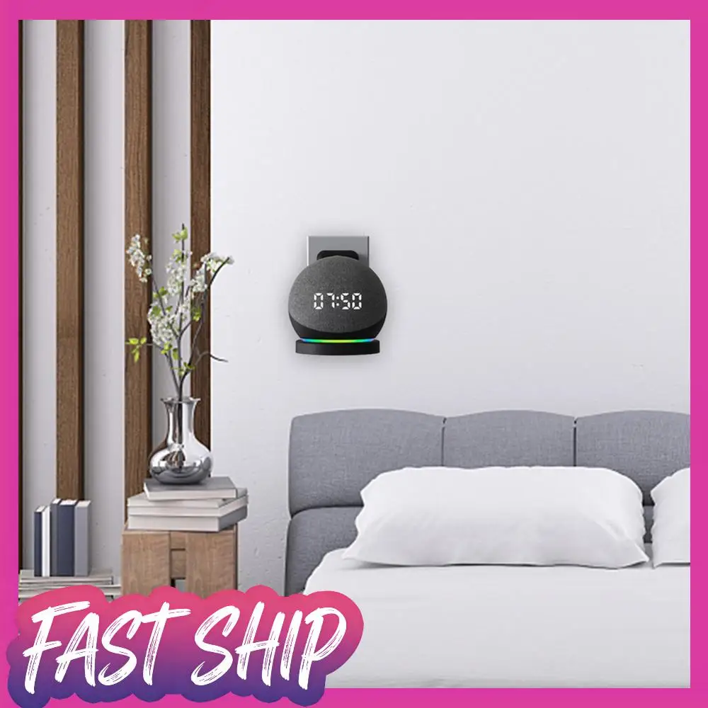 Portable Smart Speaker Holder Stand Cable Management Smart Speaker Wall Shelf Space Saving Accessories for  Echo Dot 5/4