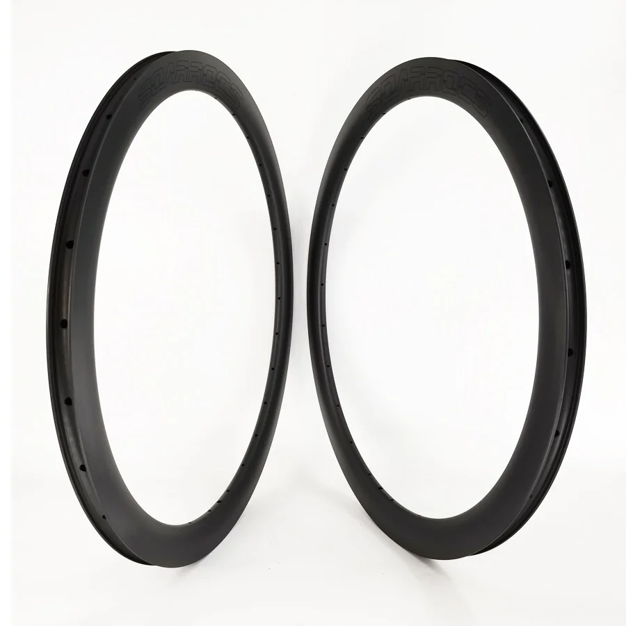 30mm(Inner24/25mm) Width 30/35/40/45mm Depth Hookless Tubeless Carbon Rim 700C Disc Brake Road Bicycle Rim