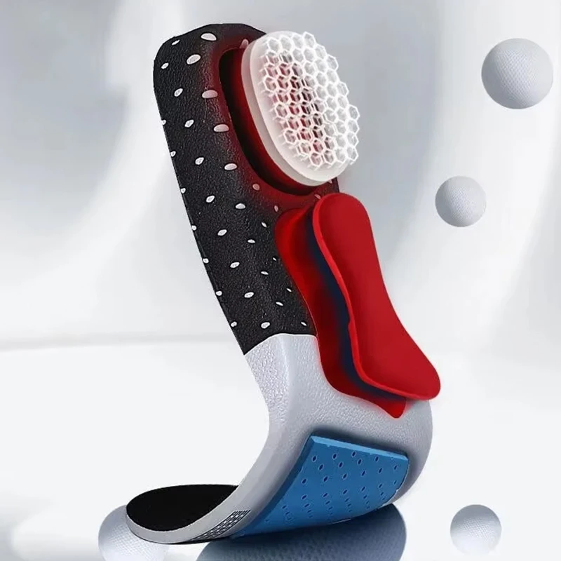Stoßdämpfende Sport-Einlegesohlen aus Silikon-Latex, Herren-Basketball- und Laufeinlagen, desodorierend und schweißabsorbierend