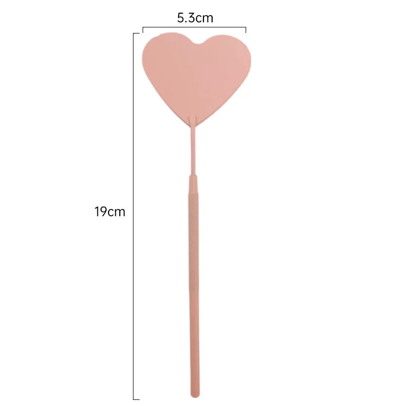 1pcs Heart Shape Eyelash Mirror Magnifying Long Handle Mirror For Checking False Eyelashes Extension Supplies Beauty Makeup Tool