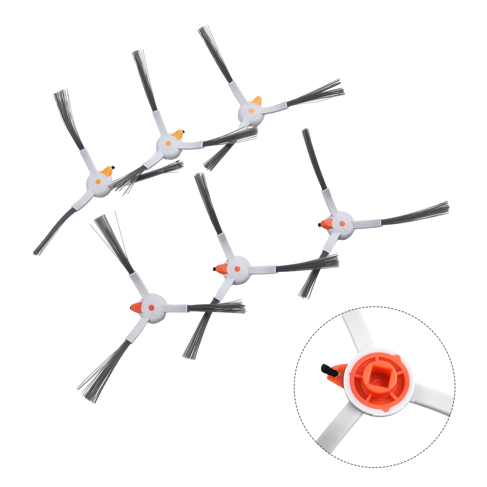 6pcs Side Brush For ABIR X6 For X8 Robot Vacuum Cleaner Replacement Parts Corner For Edge Cleaning Tool For Alfawise V/10 JS35