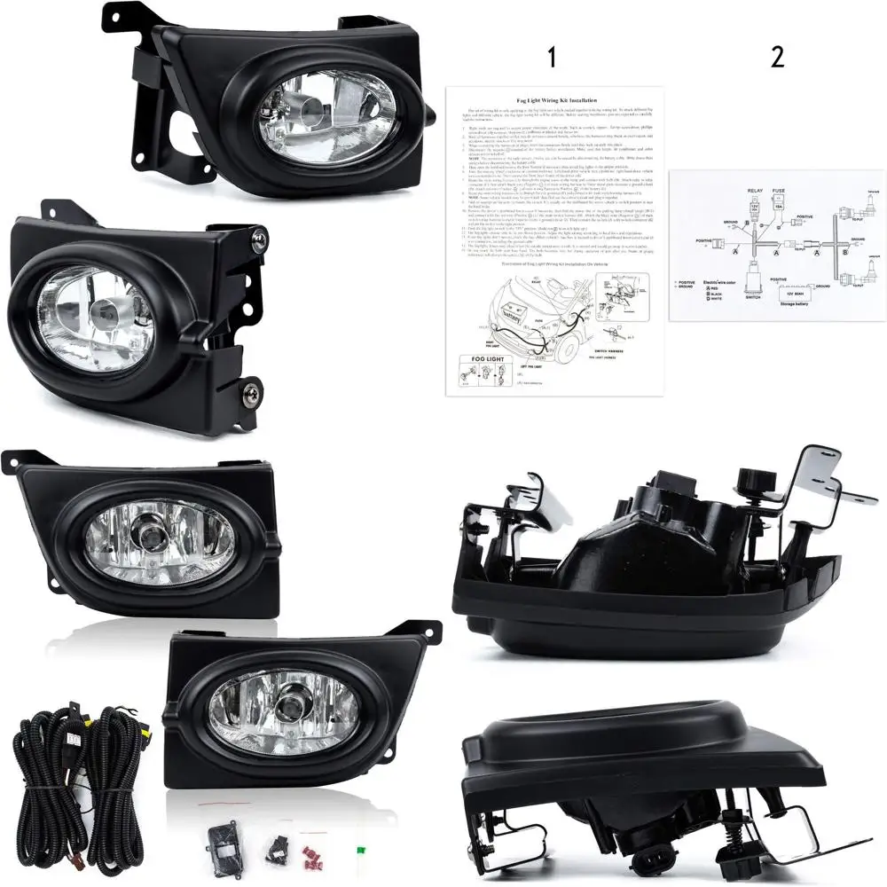 

2006-2008 Civic 4D Clear Fog Lights Kit - FL7038 Fit