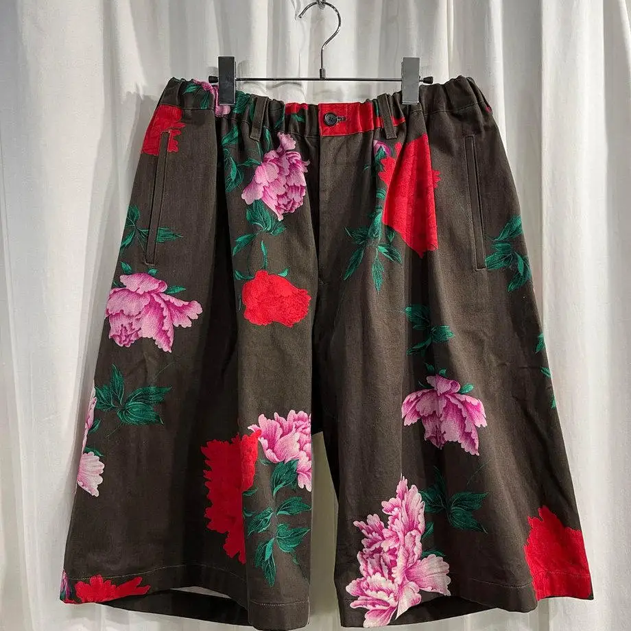 

ТОП-ЯМАМОТО ® Широкие женские брюки с цветочным принтом, эластичной резинкой на талии и повседневные брюки, которые можно носить на улице, вышитый P