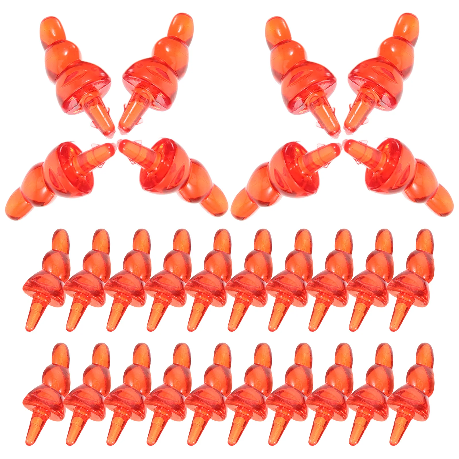 

100pcs Snowman Nose Accessories 1 4cm 2 25cm Half Transparent DIY Christmas Decorations Craft Supplies Snowman Making Kits
