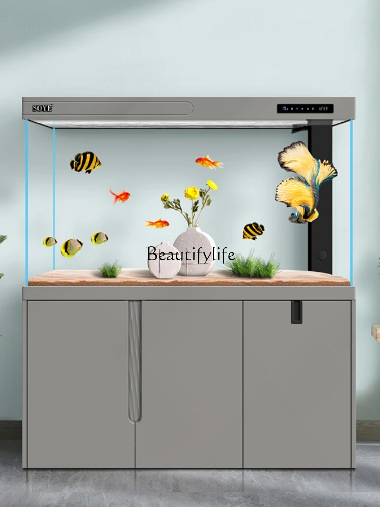 Large Bottom Filter Floor Smart Screen Household Ultra-White Partition Ecological Aquarium