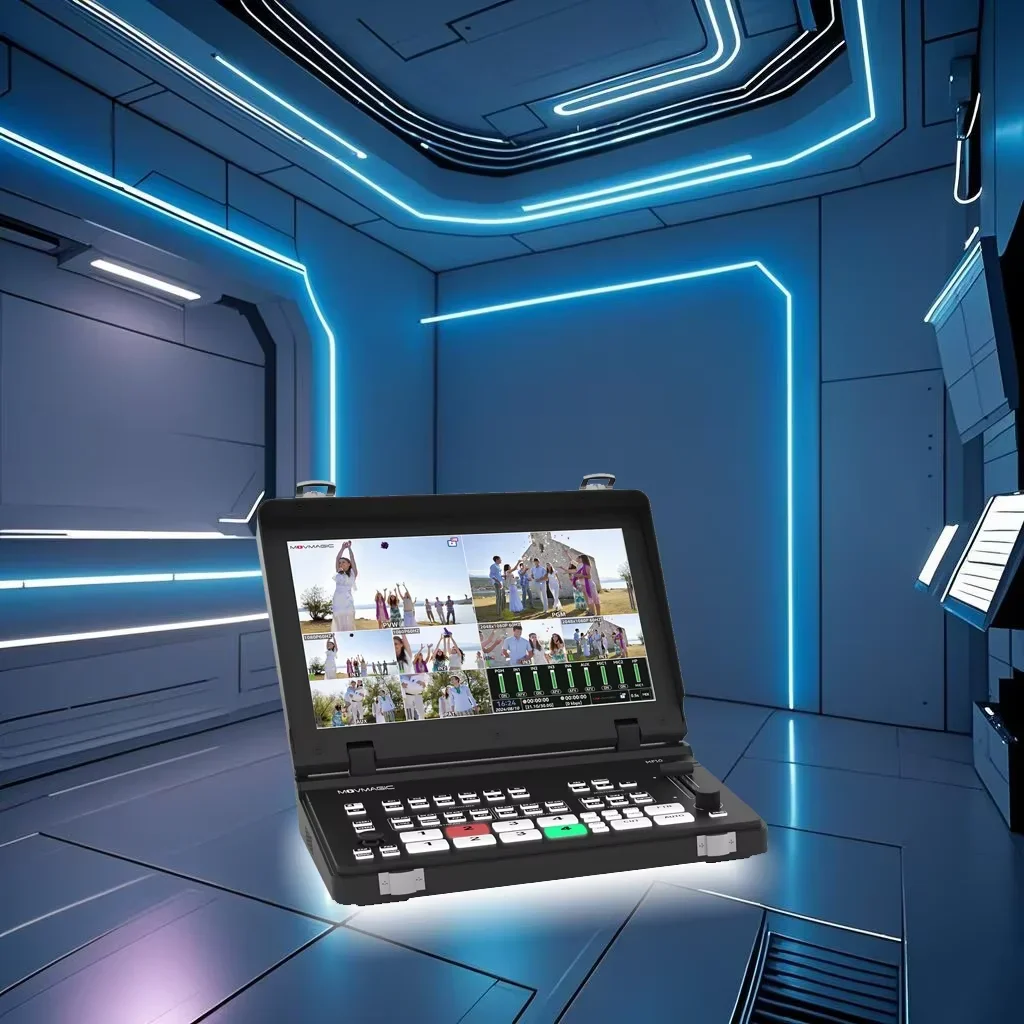 5 Channels Movmagic MF10S 4K HD/SDI Video Switcher for Live Streaming Via OBS or VMix Supporting Controlling Multi PTZ  ca me ra