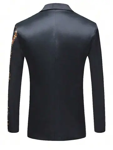 Herrkostym i ett stycke med glänsande paljetter, trendig aftonklänning, lämplig för fester, bröllop, banketter och baler 10 best sales glänsande herrkostym - №5