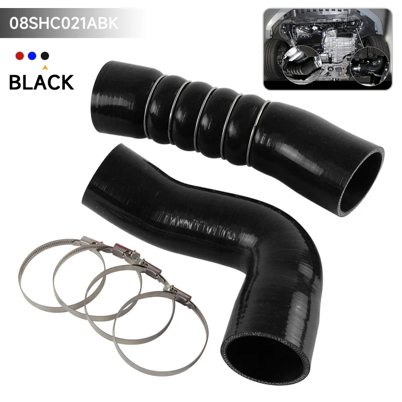 Upgrade Silicone Hose Black/Blue/Red Pressure Boost +Clamps Kit for OEM Intercooler Audi RS3 8V TTRS 8S 367HP 400HP 2.5L 2015-21