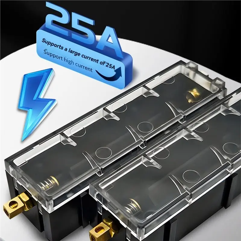 DIY Power Bank Compatible 10PCS 18650 Battery Box Removable Spactable Series 25A Rechargeable Battery Storage Bracket