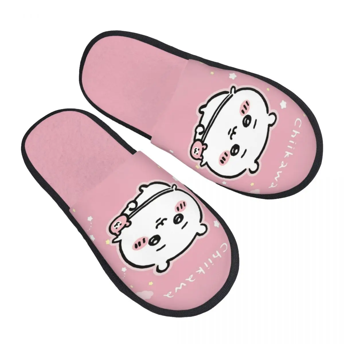 

Custom Chiikawa Cartoon Guest Slippers for Bedroom Women House Slipper