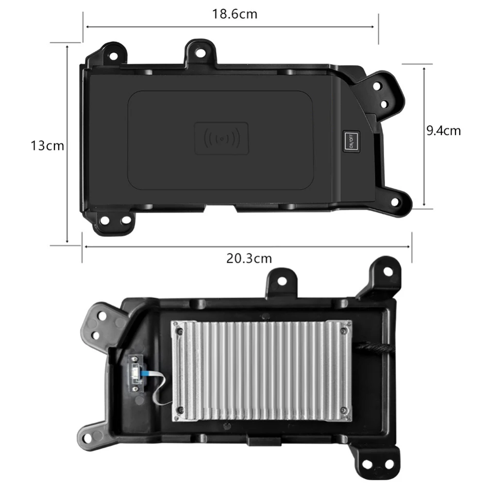 Car Center Console Wireless Phone Charger Fast Charger Charging Plate For Toyota Land For Cruiser LC300 2022–present