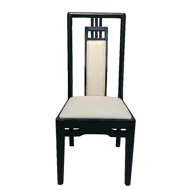 

*Chinese-style all-solid wood dining chair soft back chair hotel clubhouse hotel banquet table and chair