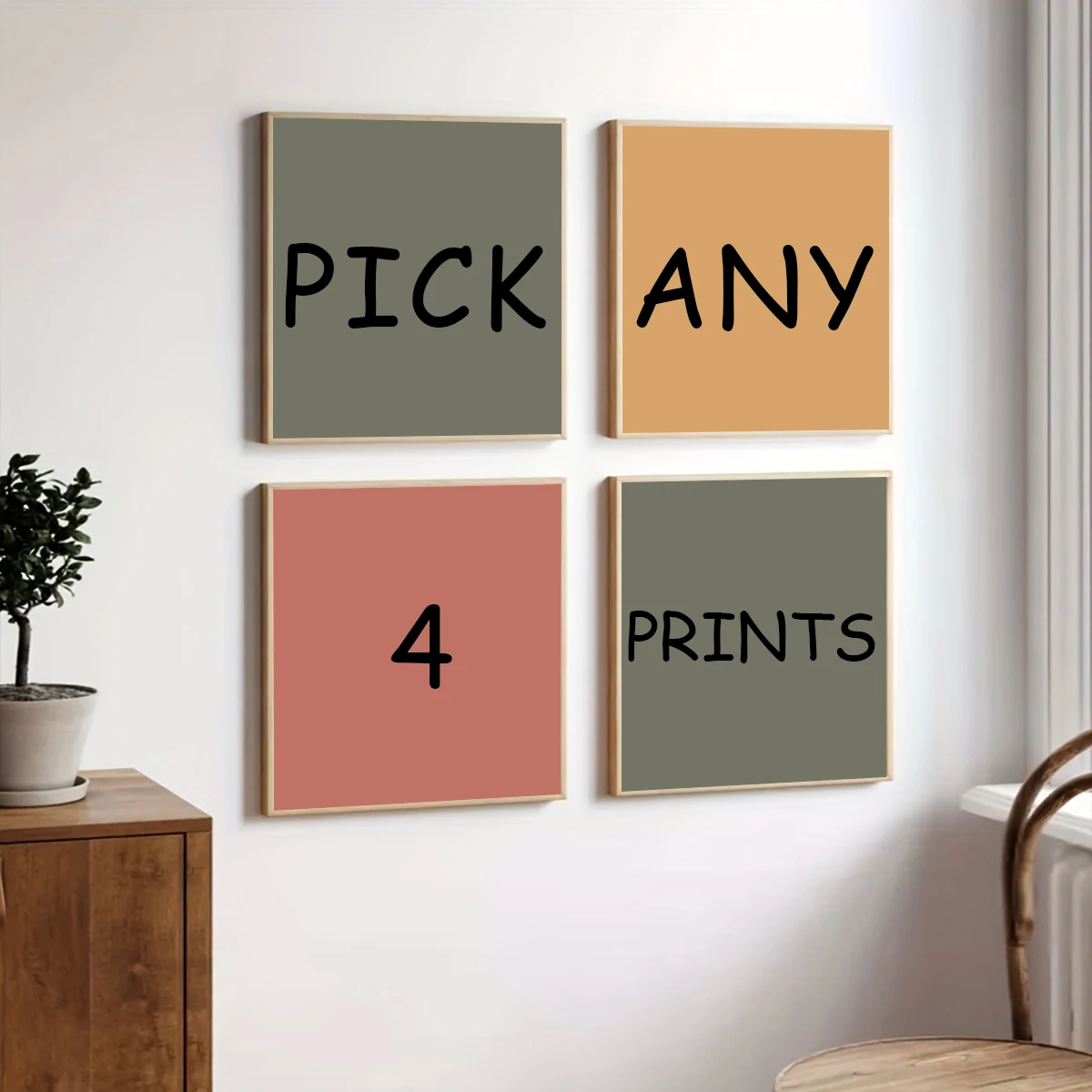 4-teiliges Set Rahmenloser Leinwanddruck Personalisiertes Foto für Familienleben, Haustiere, Landschaften, Paare, Hochzeiten, Heimdekoration, Poster, Geschenke