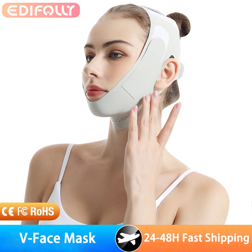 قابلة لإعادة الاستخدام الوجه التخسيس ضمادة الخامس خط الوجه المشكل النساء الذقن الخد رفع حزام تدليك الوجه حزام الوجه العناية بالبشرة أدوات التجميل #1