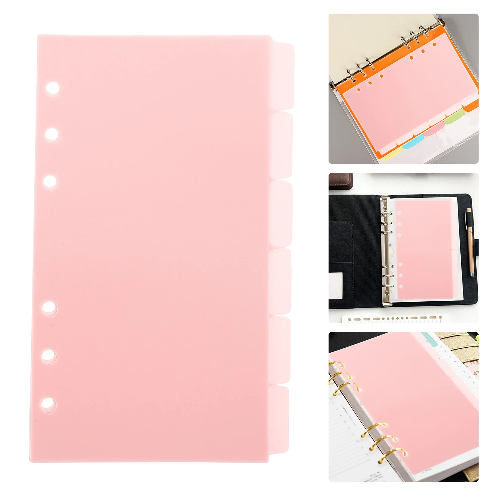 

6 Sheets Index Page Separator Paper Divider Ring Binder with Tab Folder Dividers Adhesive