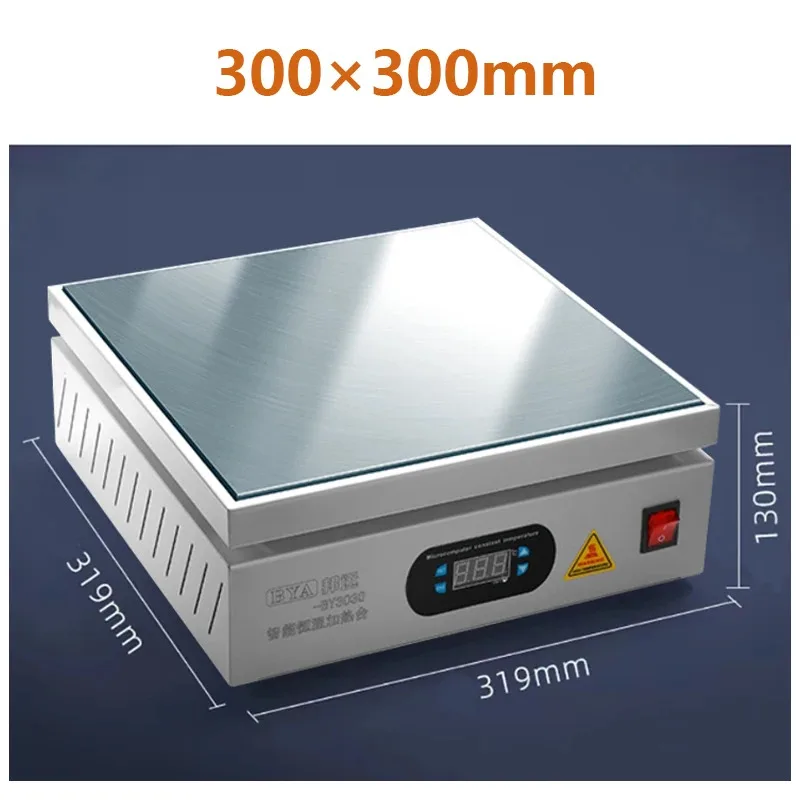 300*300mm Heating Station Electronic Hot Plate Table Preheating Platform 0~400 ℃   For BGA PCB SMD Phone LCD Touch Screen Repai