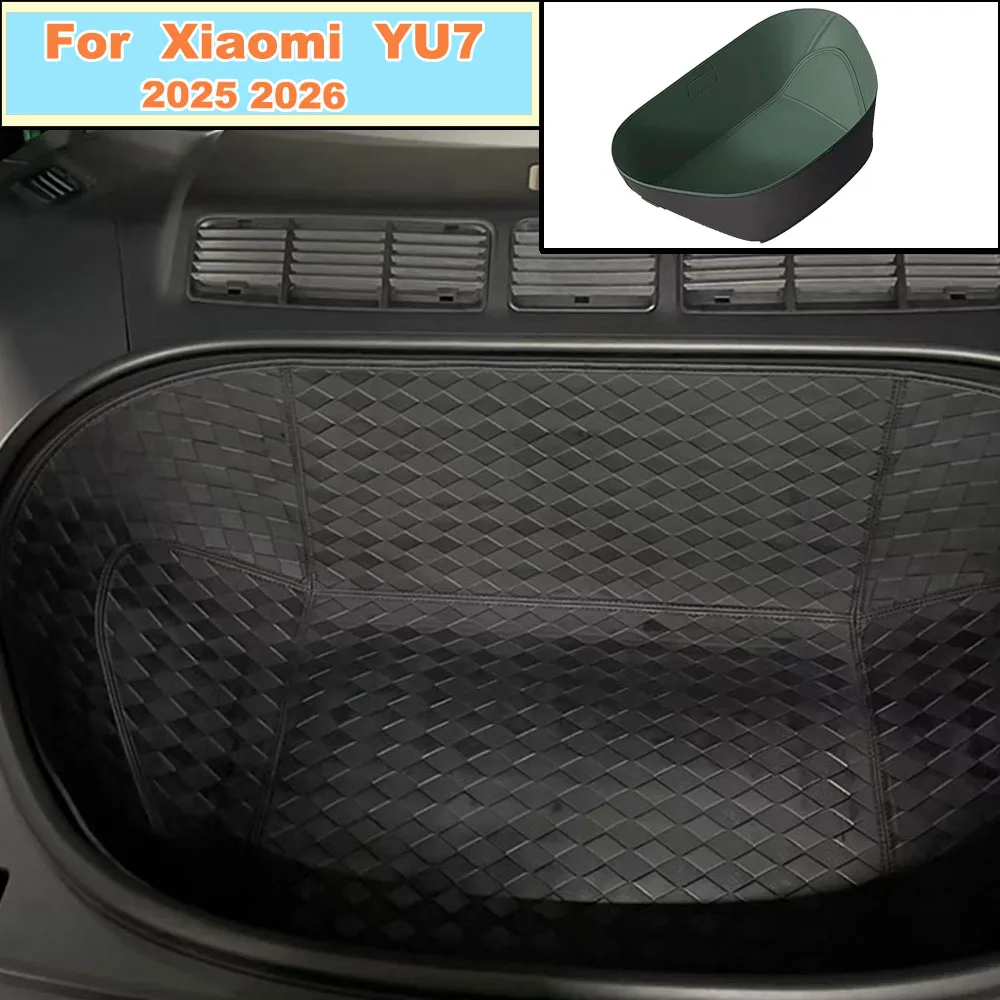 

Full Surround Leather Front Trunk Storage Mat For Xiaomi YU7 2025 2026 Custom Fit Front Frunk Cargo Liner Car Interior