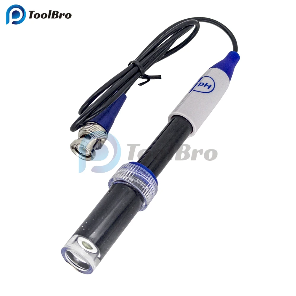 

201P-1 PH Electrode Sensor Probe BNC Connector 0-14PH Fruits Meat Paper Skin Cheese PH Meter Analyzer Tester PH Probe