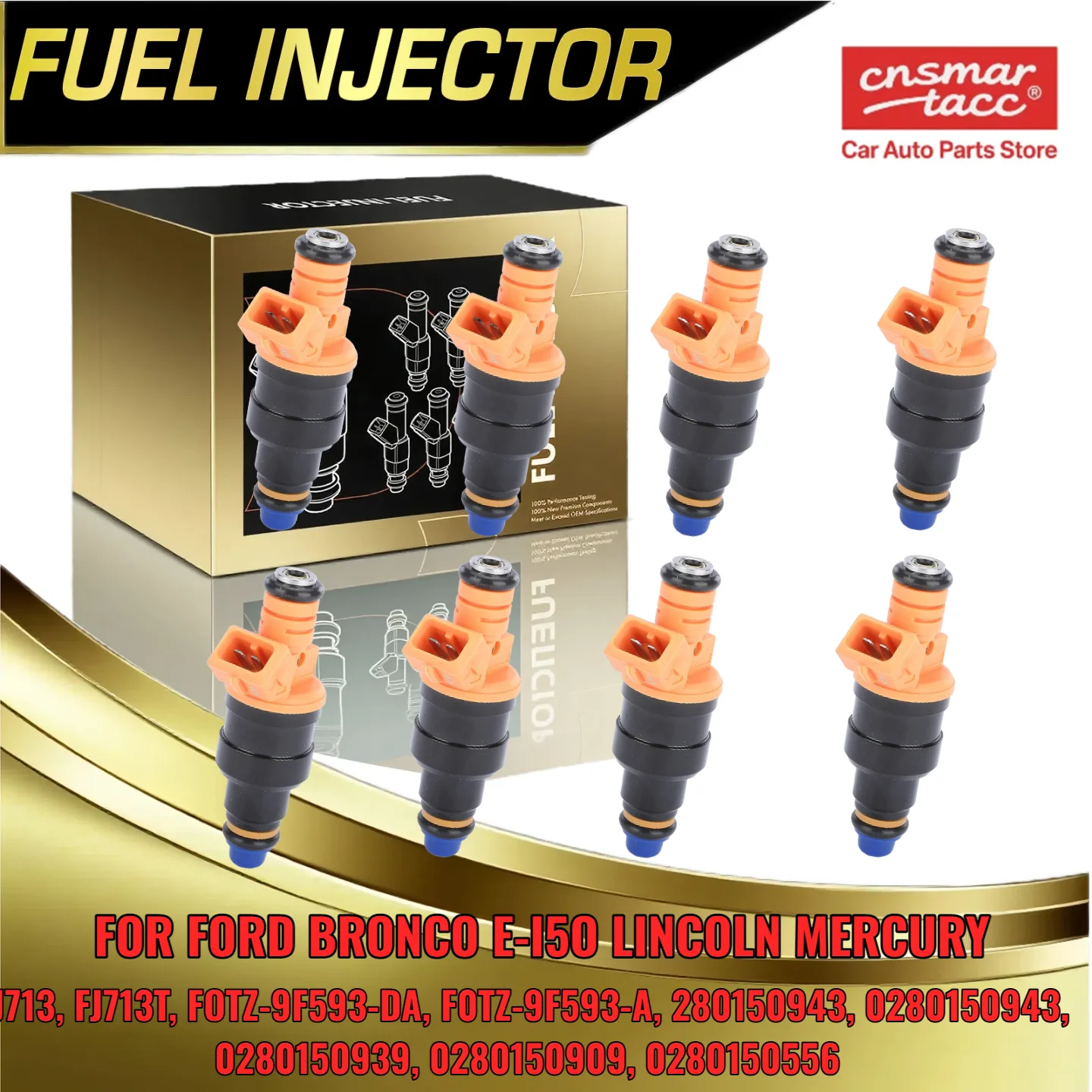 

8PC Matched Flow Fuel Injector for Ford F-150 E-150 for Lincoln Navigator Fits Part Numbers FJ713 FJ713T 0280150939 0280150909