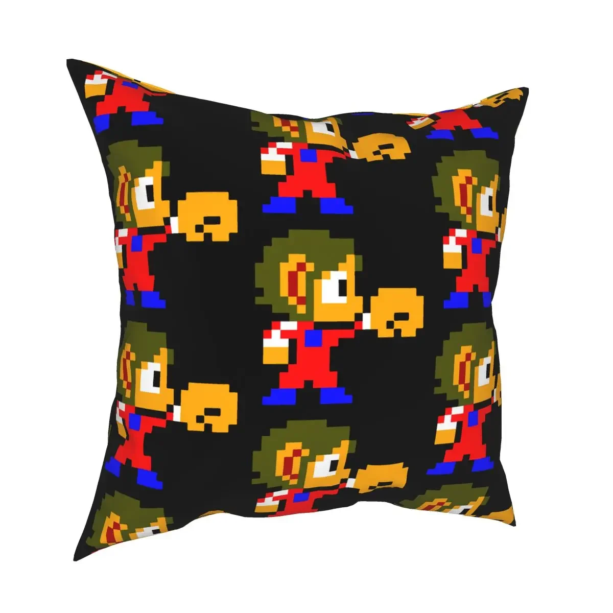 Alex Kidd Pixel Pillowcase Printing Polyester Cushion Cover Decor 80s Pillow Case Cover Seat Zipper 40*40cm