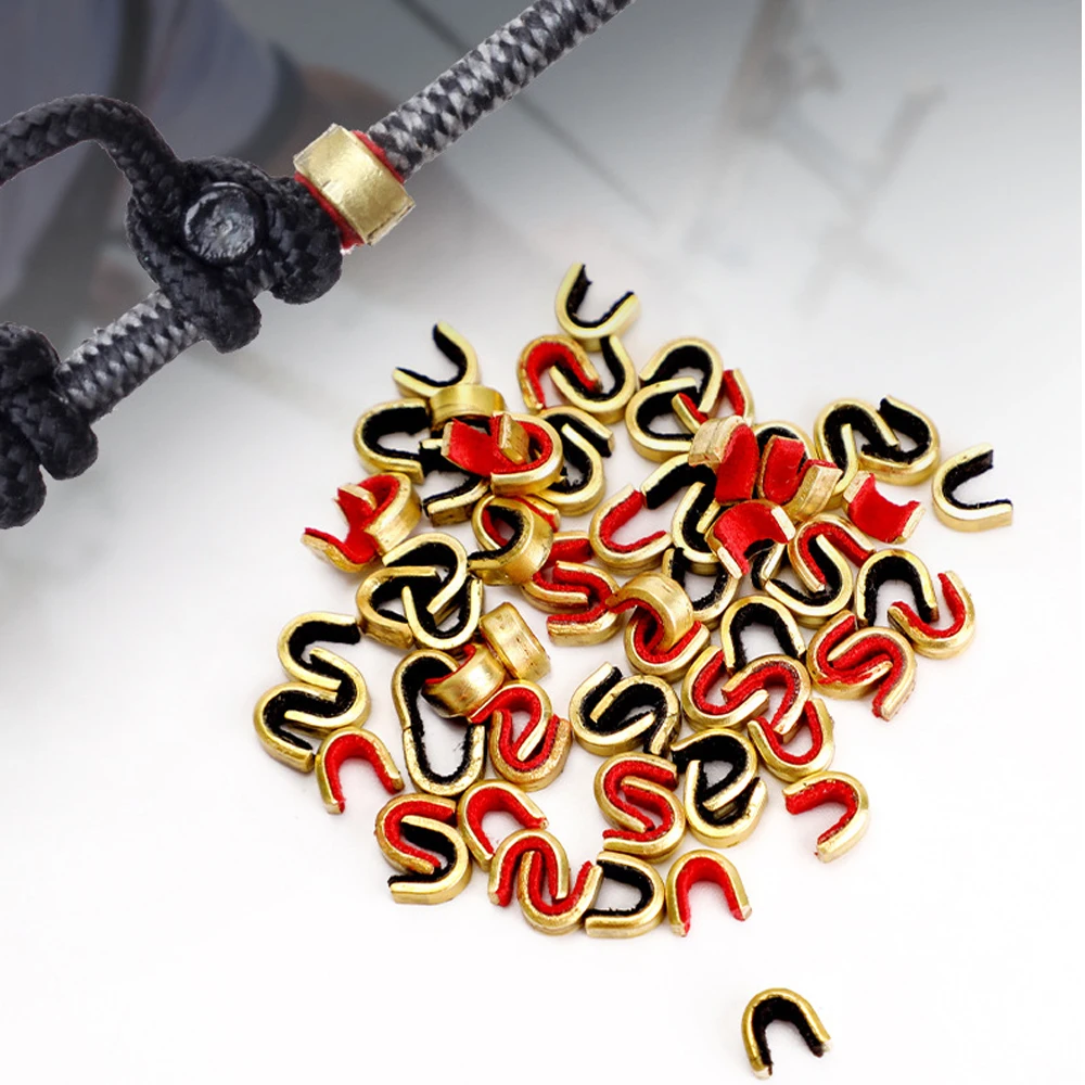 20 قطعة القوس الرماية سلسلة موقف أداة المضادة للانزلاق النحاس مشبك القوس سلسلة نوك نقطة حماية مشبك كليب #1