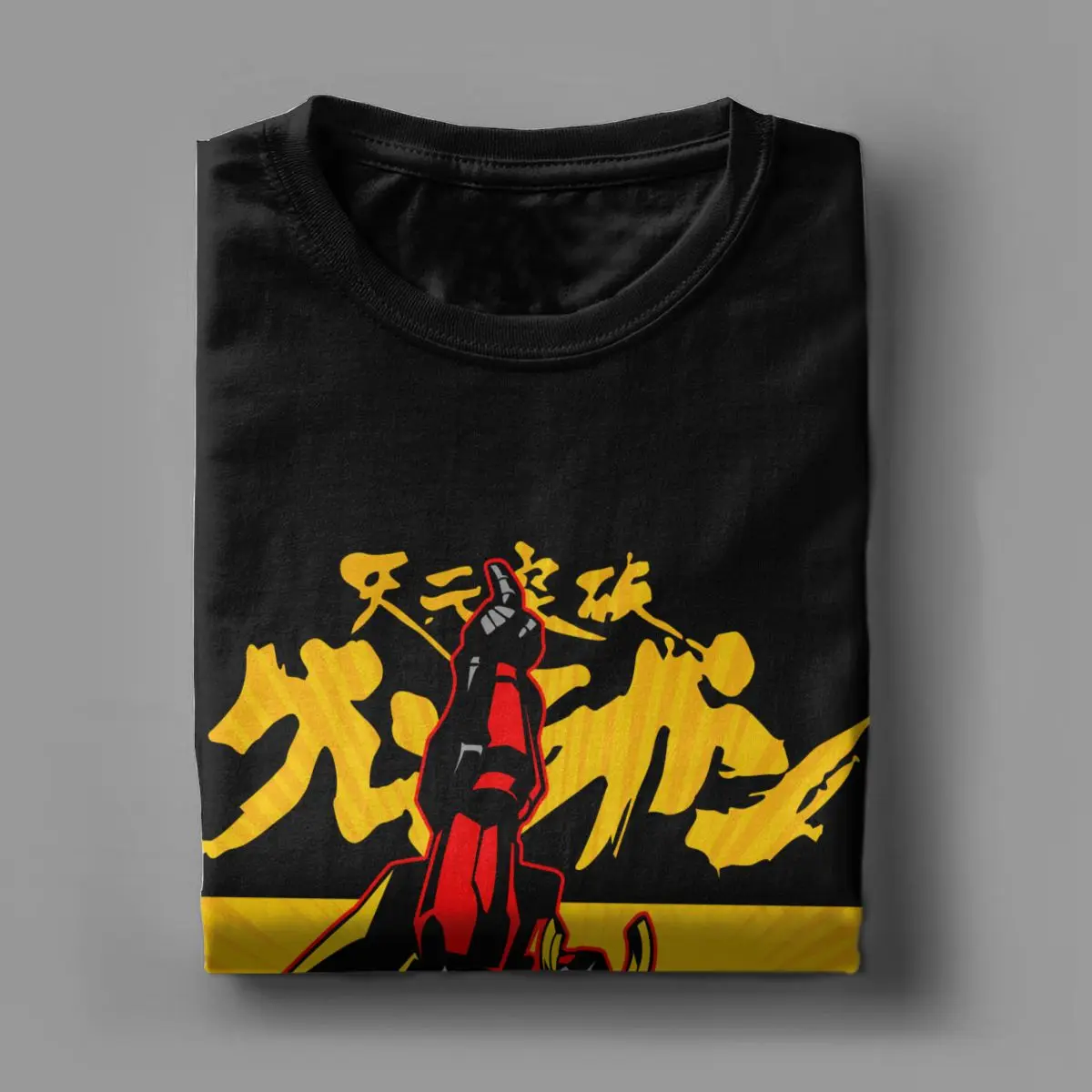 236 Gurren Cover vintage anime mecha Vintage kamina tengen toppa yoko 100% Cotton Short Sleeve T Shirts O Neck Clothing Gift