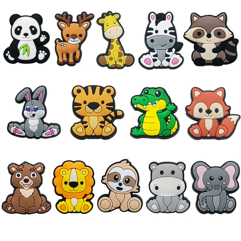 

Hot Sale 1Pcs Cute Various Animals Shoe Charms Decorations for Croc Accessories Pin Kids Adults Party Favor Gifts