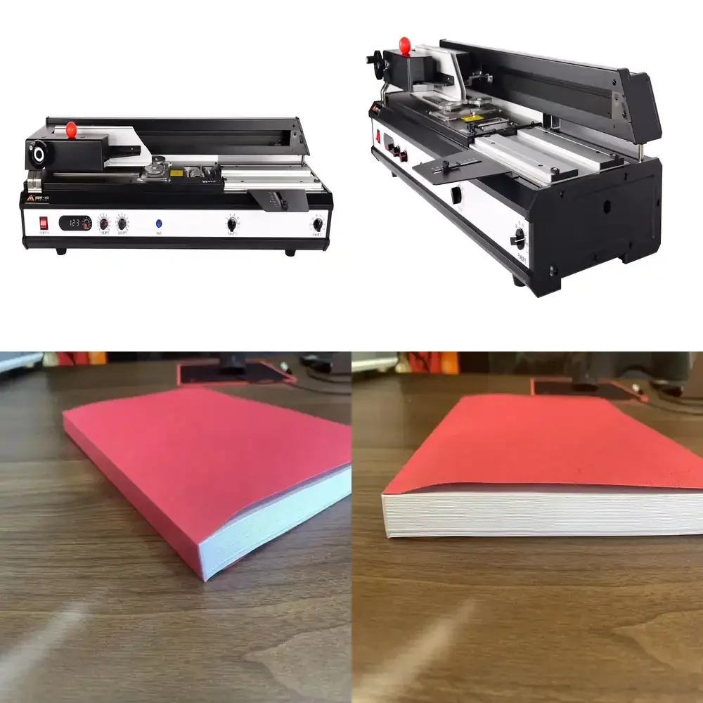 

Полностью автоматическая настольная беспроводная машина для клеевого бесшвейного скрепления книг формата А4, модель EN-470A, 110-220В, 1-450 листов, 250