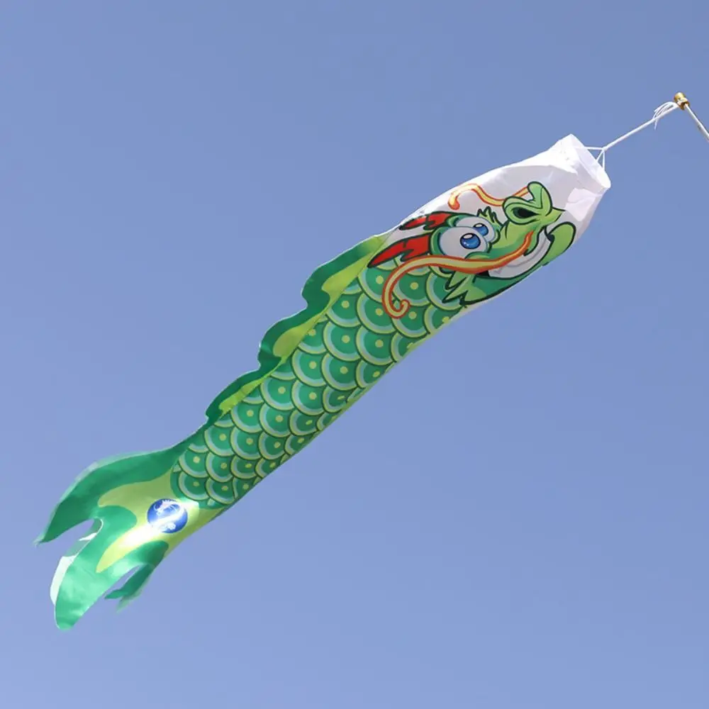 Area Layout Durable Japanese Carp Flags Chinese Dragon Flags Hanging Fish Flags Dragon Wind Flag Fish Flag Wind Sock Flag