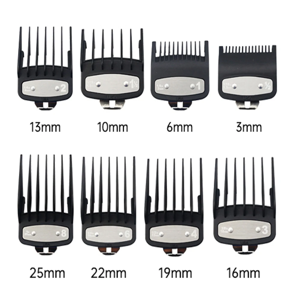 1Pc Professional Hair Clipper Limit Guide Comb For Wahl Trimmer Barber Guide Comb Haircut Tool Clipper Limit Combs Black/Clear