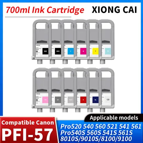 1pcs PFI57 PFI-57 Pigment Ink Cartridge With Chip Compatible For Canon Pro520 Pro540 Pro540s pro560s 8010 9010 8100 9100 printer