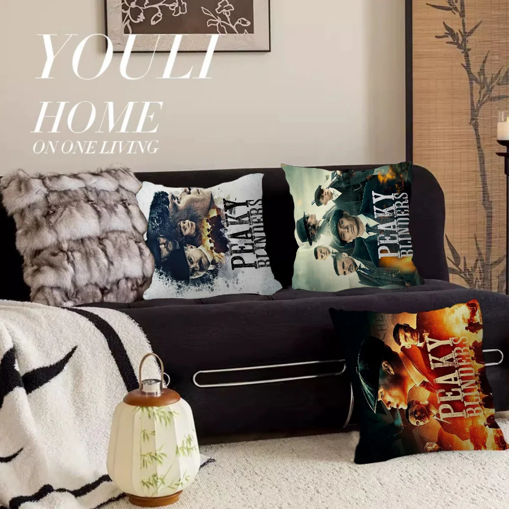 

Crime TV Drama P-Peaky B-Blinders Pillow Cushion Cover Pillowcase Living Room Sofa Home Decor Customized