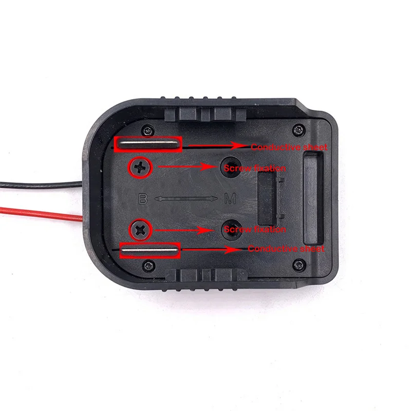 Imagem -05 - Adaptador de Rodas Elétricas para Makita para Bosch 18v Li-ion Bateria Faça Você Mesmo Adaptador de Montagem de Energia Conector Dock com 14awg Fios para Bl1840