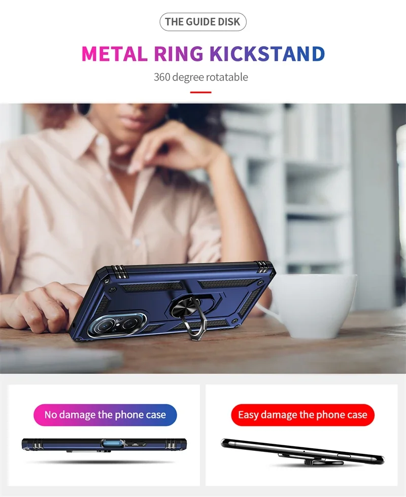 Para huawei nova 9 se caso armadura à prova de choque silicone caso telefone para huawei nova 9se nova9 se carro anel magnético titular capa traseira