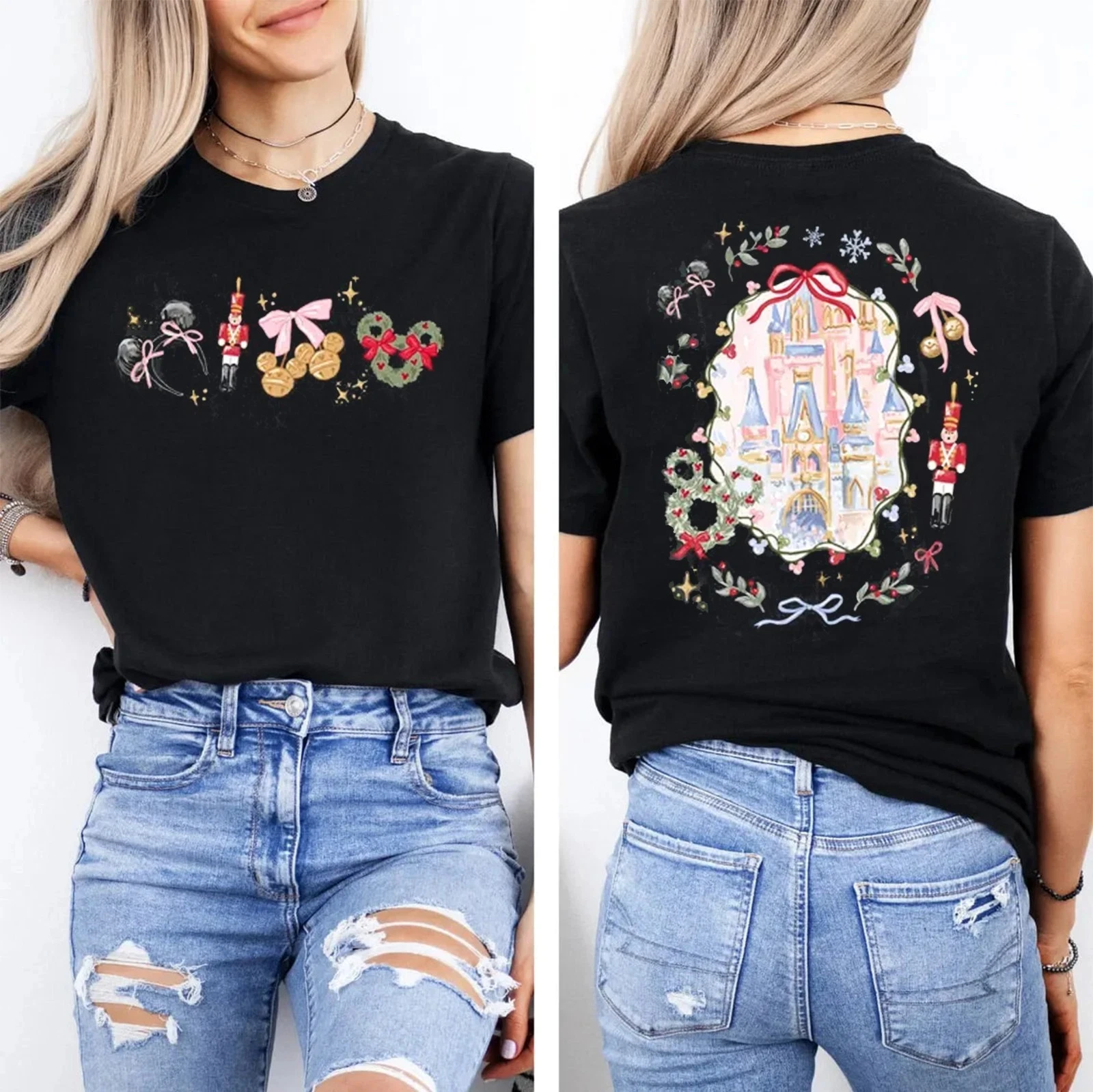 เสื้อยืดดิสนีย์มิกกี้เมาส์ผ้าฝ้ายผู้ชายผู้หญิงลำลองอินเทรนด์โอเวอร์ไซส์สตรีทแวร์หลวมแขนสั้นชุดยูนิเซ็กส์สำหรับงานอีเว้นท์