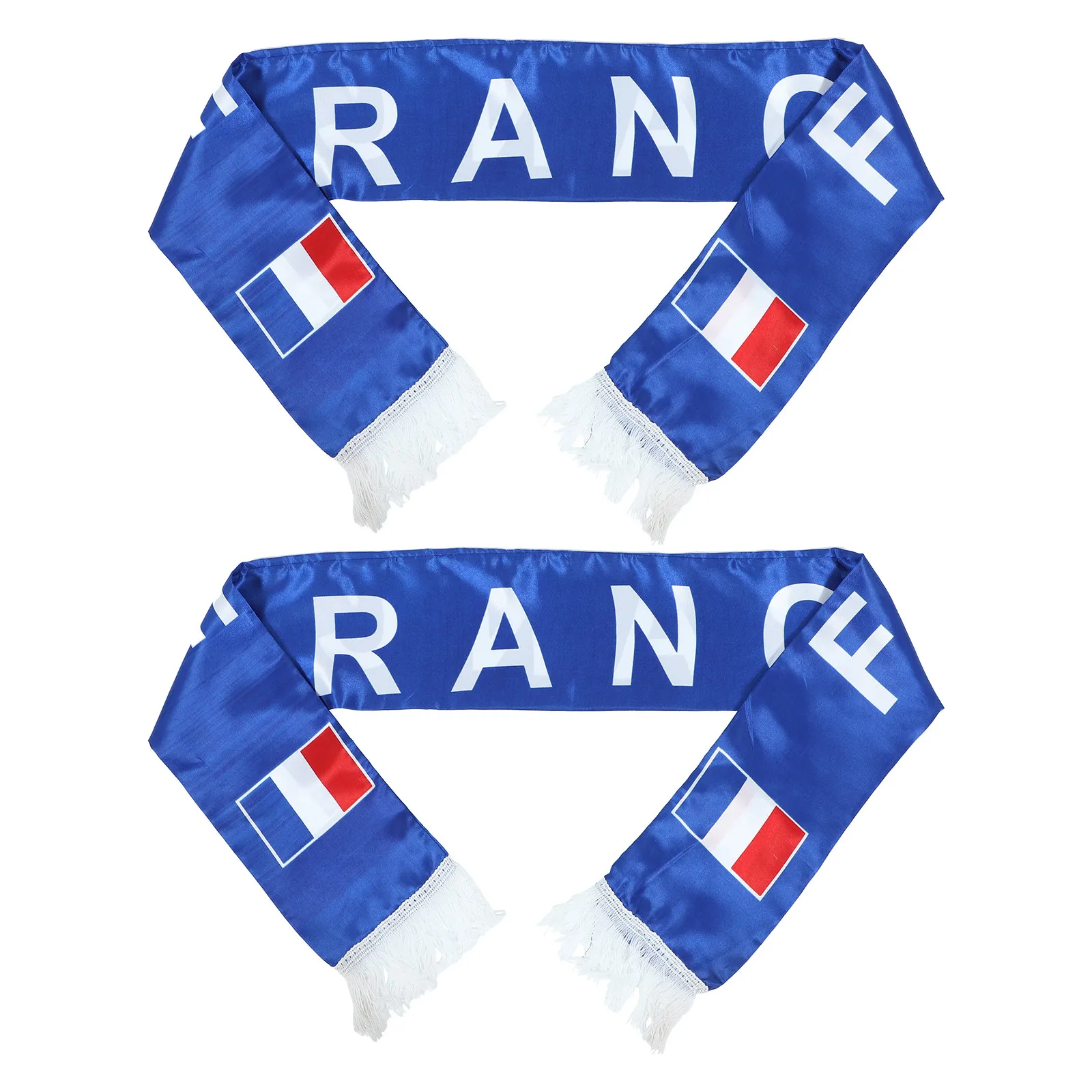 

2Pcs Knit Scarf Fan Made Football Scarves Satin Finish Sports Game Enthusiast Gift Festival Cheer Accessory