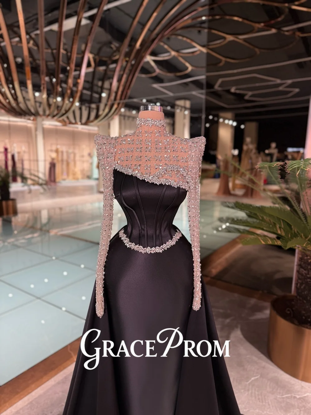 

GraceProm Square Neck Evening Dress 2026 Glittering 3D Flower Carpet Gown Stunning A-Line Floor-Length Party Gown فساتين