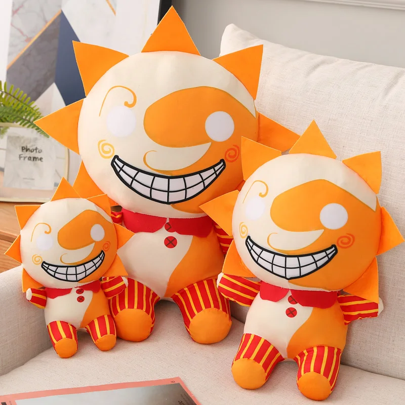 Neue sundrop fnaf sun clown plüschtiere gefüllt hochwertige neue art geschenke für kinder home decro 25/35/45cm