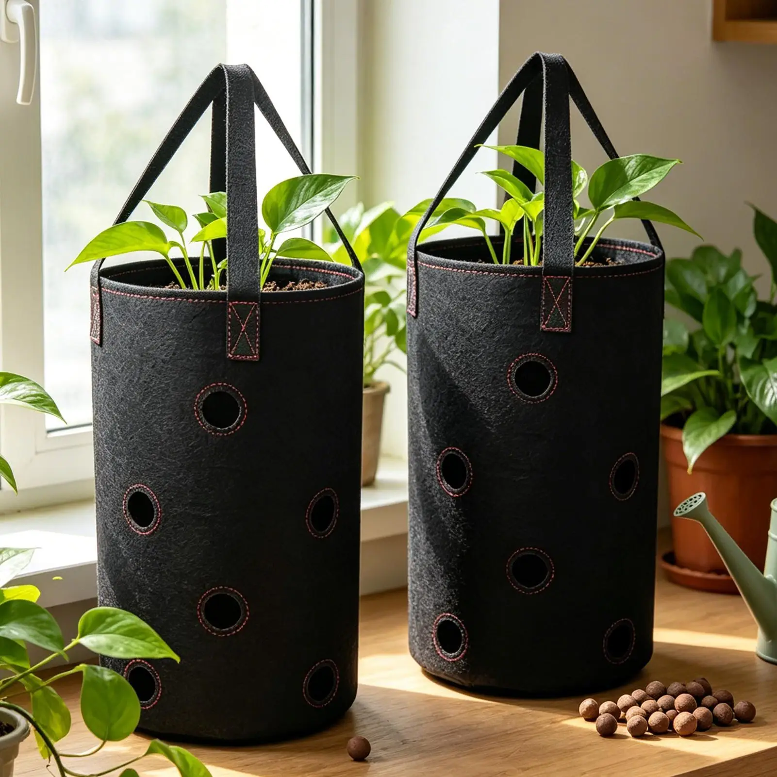 Upside Down Tomato Planter 11 Planting Holes 3 Gallon 2 Pieces Large Capacity Tomato Grow Bags for Garden Yard Balcony Outdoor