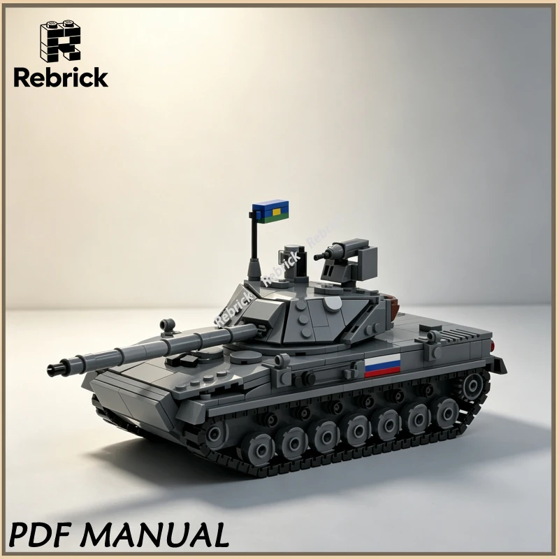 MOC Off-Road Armored Tracked Vehicle Building Blocks Field Land Machinery Desktop Brick Decor