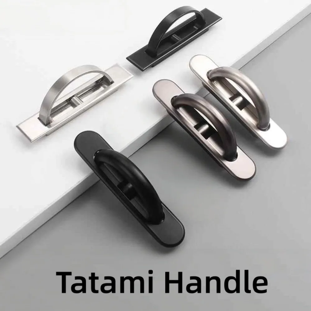 Flush Mount Invisible Tatami Pull Handle, Pop Up Hidden Aluminum Alloy Concealed Buckle, Recessed Embedded Handle