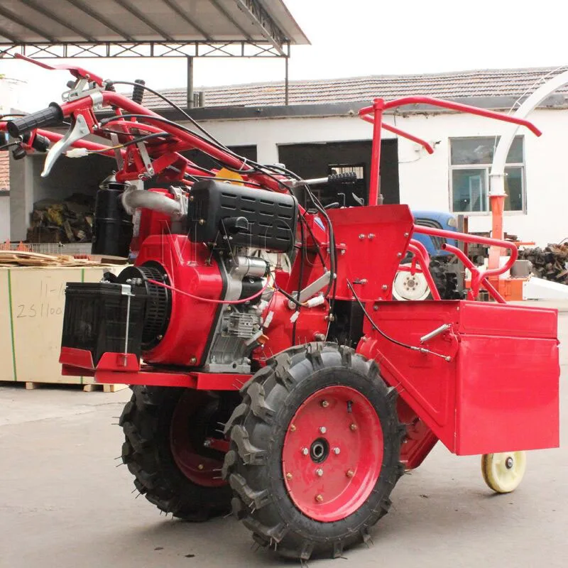 Corn Harvester Table Fully Automatic Straw Crusher Diesel Small Walk-Behind Tractor Single-Row Header Harvester