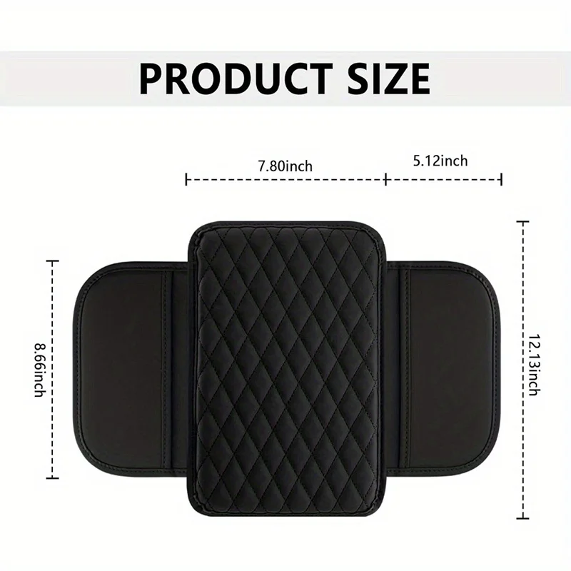 カーセンターコンソールカバー、収納バッグ2個付き、ユニバーサルカーアームレスト収納ボックス、ほとんどの車両用のカーインテリアアクセサリー